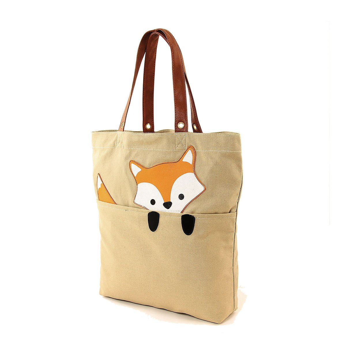 Borsa con coulisse / Tote Bag, motivo: gatto, cane, lupo