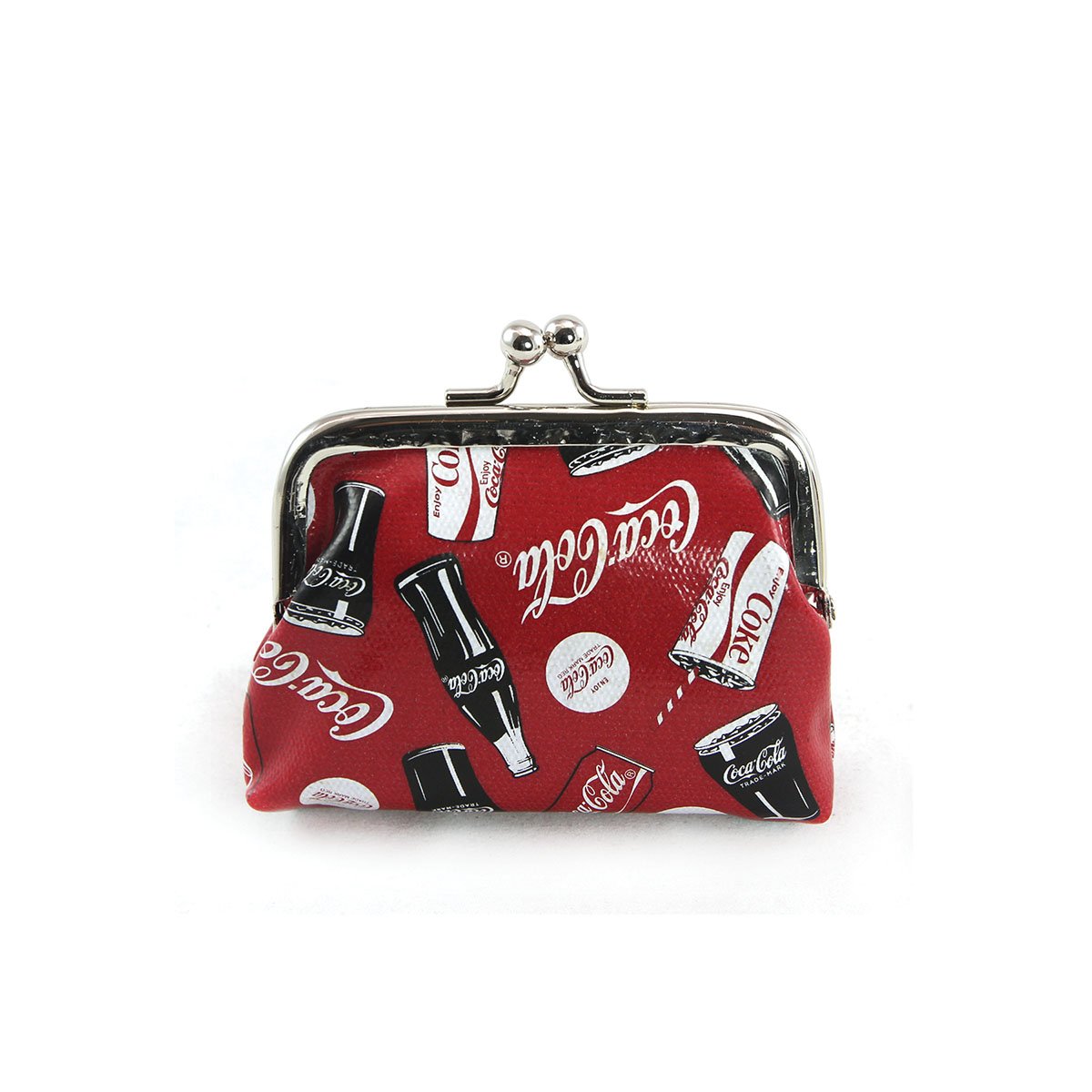 Vintage Coca-Cola Coke Pencil Bag Small Clutch Zipper Red