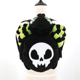 Glow in the Dark Skull Head Spider Plush Backpack in Polyester