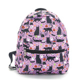 Halloween Black Cat Mini Backpack in Polyester