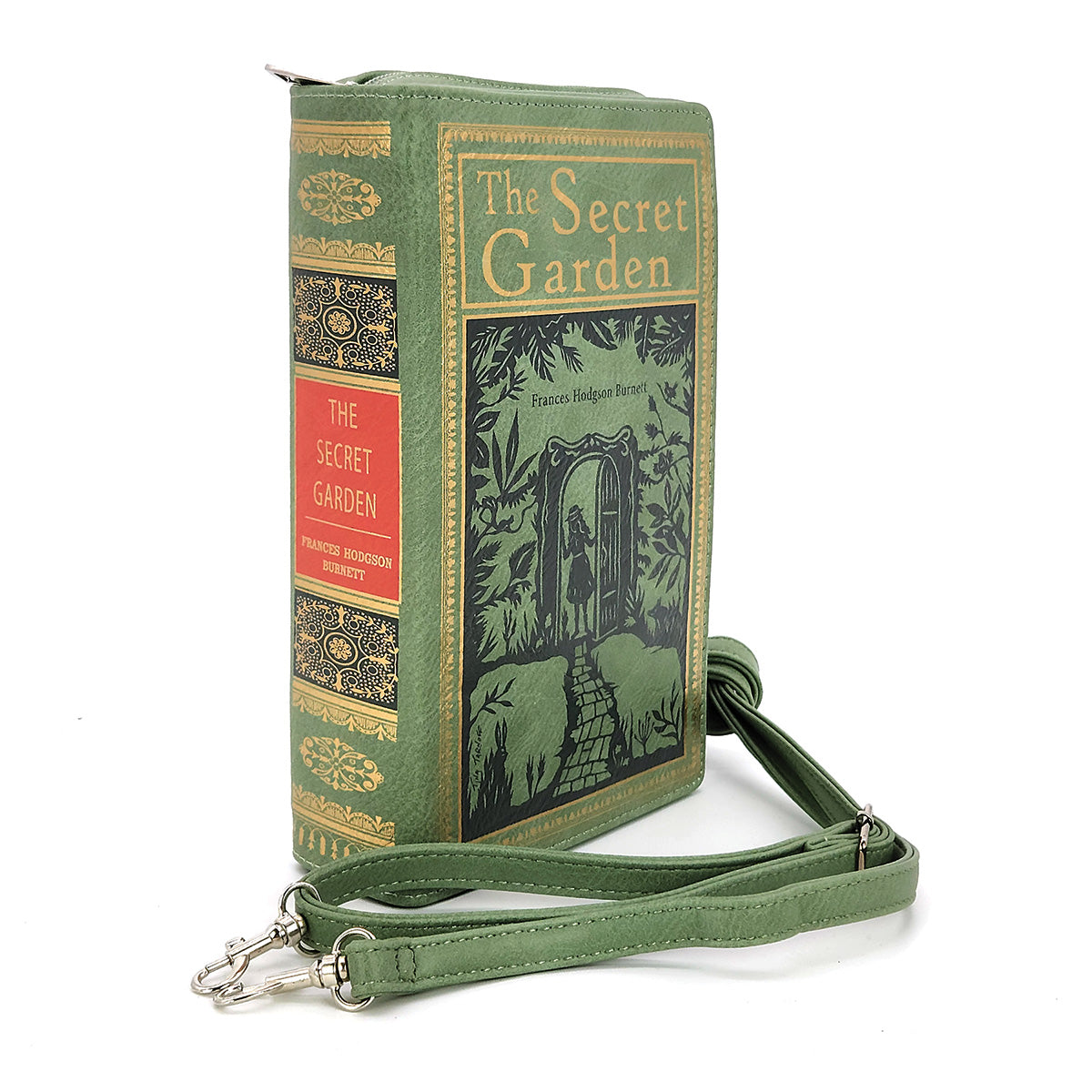 The Secret Garden Grey Book Handbag Crossbody Clutch