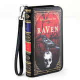 Raven Wallet/Wristlet In Vinyl, front side view