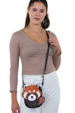 Sleepyville Critters - Red Panda Cross Body Bag, crossbody style on model