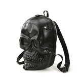 Scary Full Skull Backpack in Vinyl Material side view