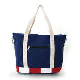 Stars and Stripes USA Flag Canvas Tote Bag back view