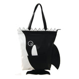 Fierce Killer Whale Vinyl Tote Bag front view