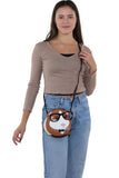 Nerdy Guinea Pig Shoulder Crossbody Bag in Vinyl Material, crossbody style on model