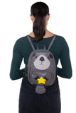 Mini Otter Backpack in Vinyl Material, backpack style on model