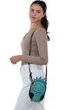 Statue of Liberty Cross Body Bag in Vinyl, shoulder bag style on model
