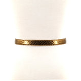 Narrow Metallic Snake Skin Vinyl Belt
