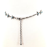 Metal Star Chain Belt; lock view