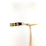 Gold Metal Chain Belt; side view