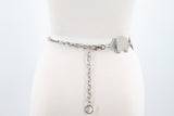 Metal Piggy Chain Belt; lock view
