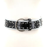 Studded Vinyl Belt; front view