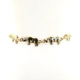Metal Rhino Chain Belt in Gold