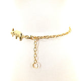 Metal Rhino Chain Belt in Gold; lock view