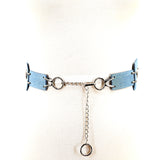 Denim Metal Heart Belt; back view