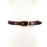 Reversible Vinyl Belt in brown, front view