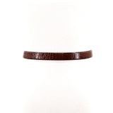 Reversible Vinyl Belt in brown, back view