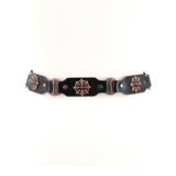 Brass Chain Belt with Star Icon; front view