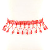 Dangling Gems Beaded Belt in Red