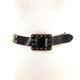 Vinyl Belt with X-Large Studs; front view