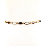 Brass Chain Belt with Rhinestones; front view