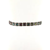 Brass Chain Belt with Rhinestones; back view