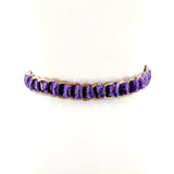 Tassel Belt with Wooden Rings in Purple