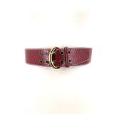 Vinyl Cro-Embossed Wide Belt in Red; front view