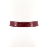 Vinyl Cro-Embossed Wide Belt in Red; back view
