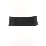 Faux Fur Zebra Stretch Belt; back view
