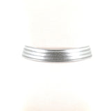 Metallic Vinyl Belt in Silver; back  view