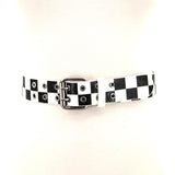 BW Checkered Vinyl Belt; front view