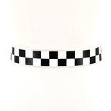 BW Checkered Vinyl Belt; back view