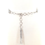 Brass Chain Belt with Rhinestones; lock view