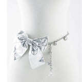 Ribbon Chain Belt in Silver