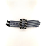Braided Floral Belt in Black; front view