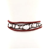 Braided Floral Belt in Brown; back view