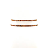 Snake Skin Embossed Clear Vinyl Belt in Brown; back view