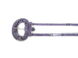 Snake Skin Embossed Clear Vinyl Belt in Purple