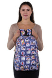 Pirate Backpack in Polyester Material, front view, handheld by model