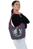 Officially Licensed Classic Glass Bottle Coca-Cola University Hobo Bag, shoulder bag style on model