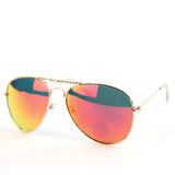 Sunglasses Made with Swarovski Elements, orange color, front view