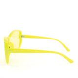 Sunglasses Made with Swarovski Elements, yellow color, side view