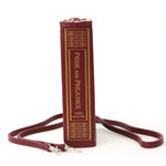 Pride and Prejudice Book Clutch Bag in Vinyl Material side spine view