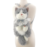 Cute Cat Plush Backpack in Polyester