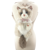Cute Cat Plush Backpack in Polyester