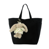4 PCS PLUSH FLORAL DRESS BUNNY KEY CHARMS