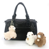 3 pcs adorable plush lama bag charms/ key chains/ key charms.